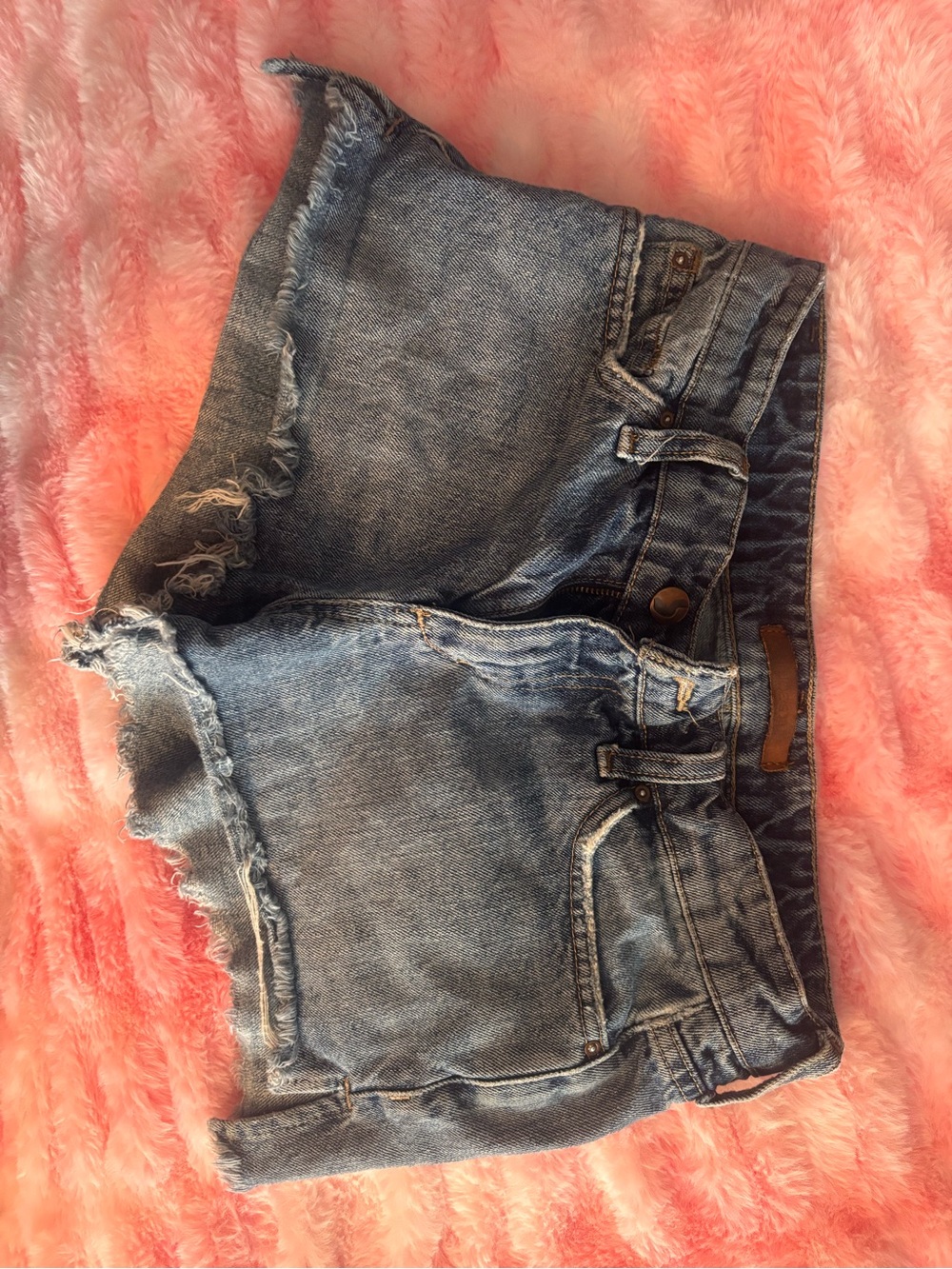 Joes Distressed Denim Cutoff Shorts in Light Blue Wash